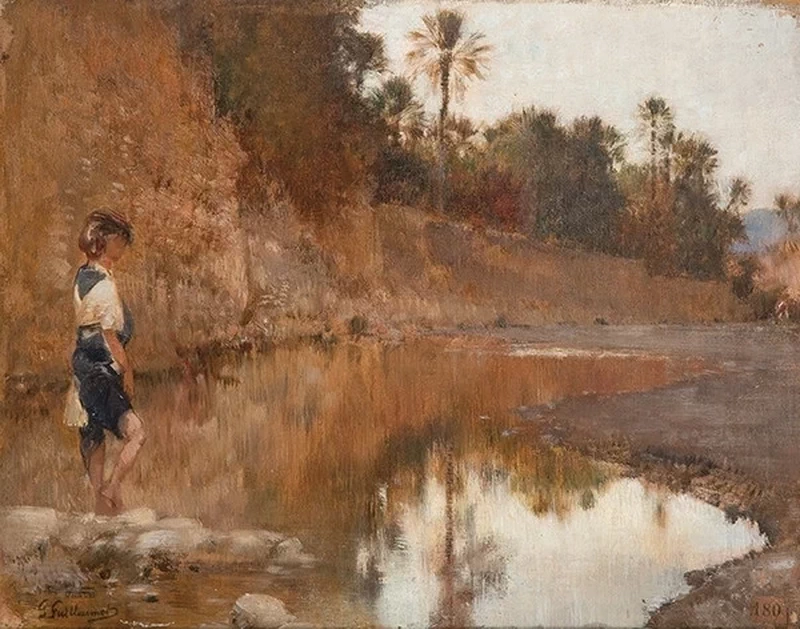 Ragazza davanti a un fiume